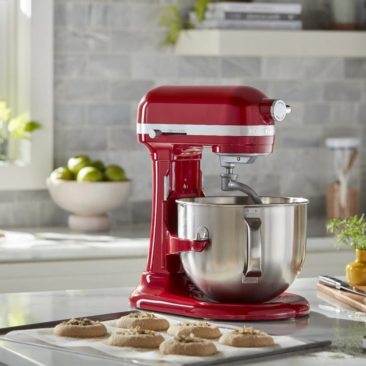 KitchenAid 7 Quart Bowl-Lift Stand Mixers with Accessories, Cast Iron Black, KSM70SKXX