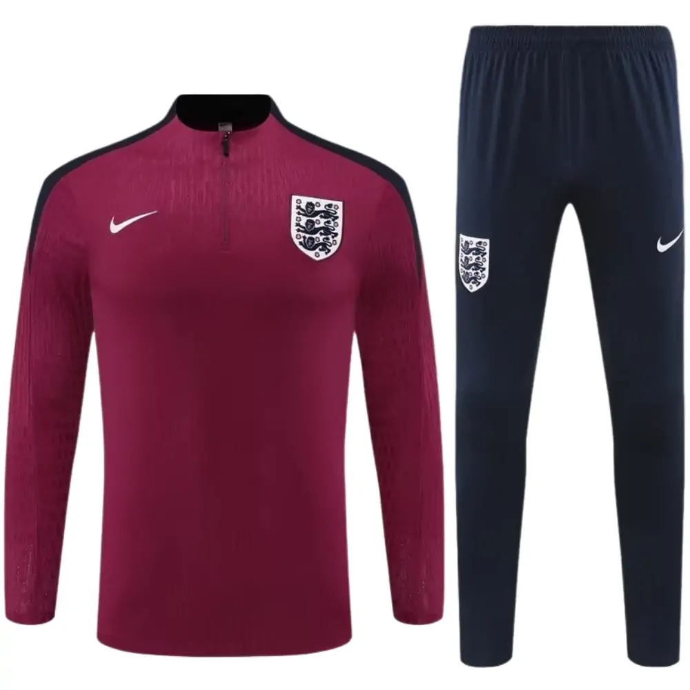 2024/25 England half-pull training uniform red 1:1 Thai quality suit