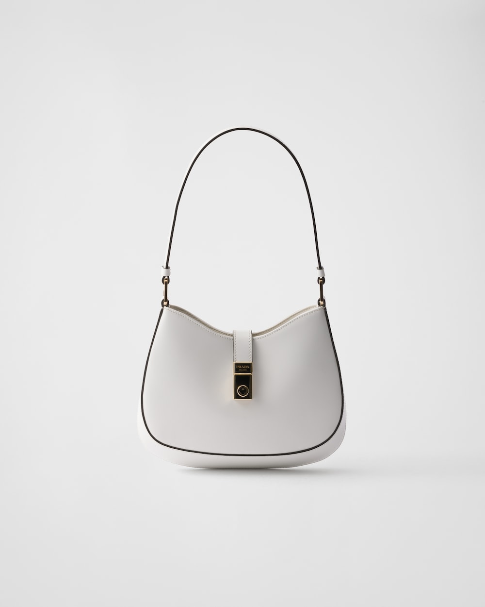 Cleo Brushed Leather Shoulder Bag With Clasp Closure