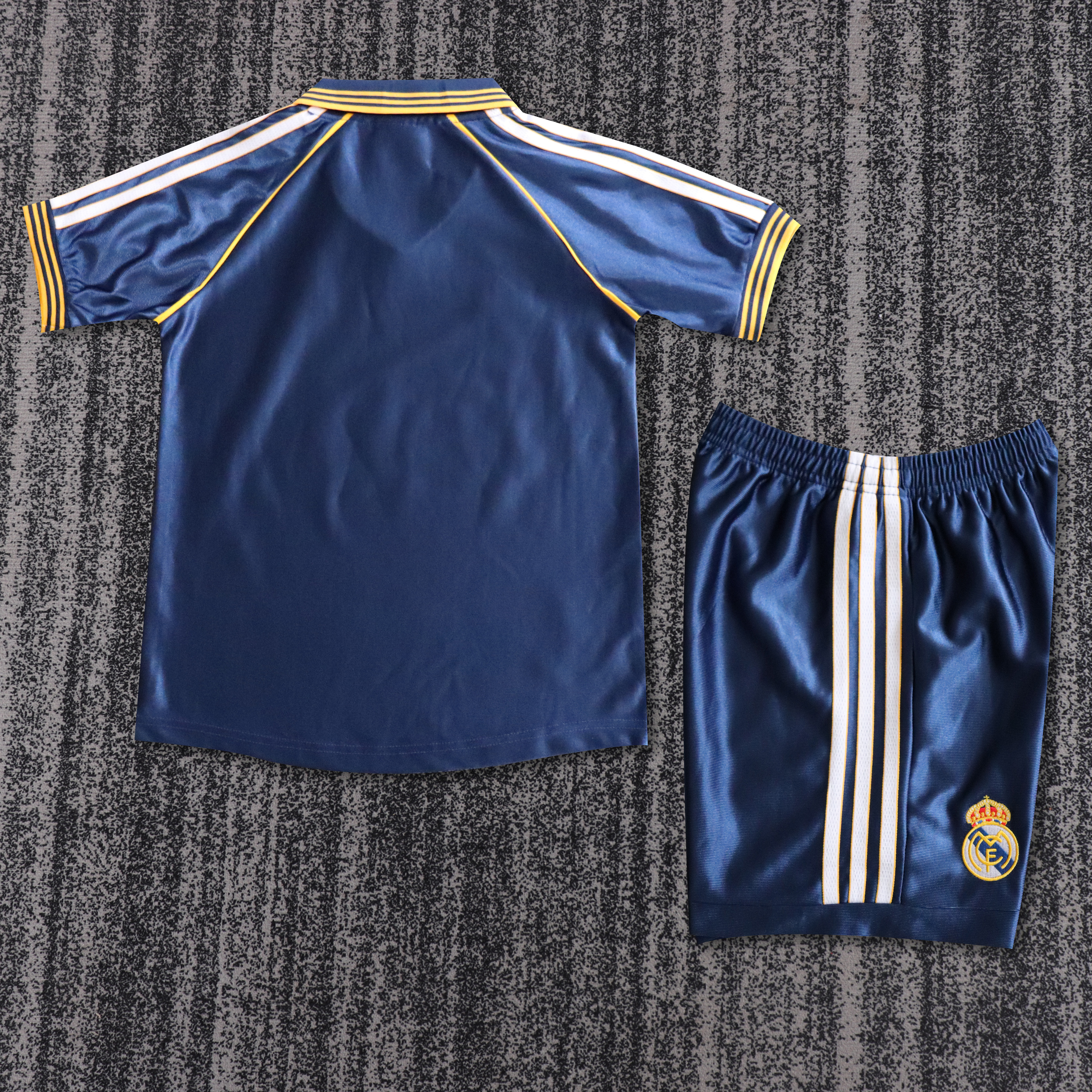1998-00 Real Madrid Second Away Match Retro Children's Jersey Set - Fans Edition