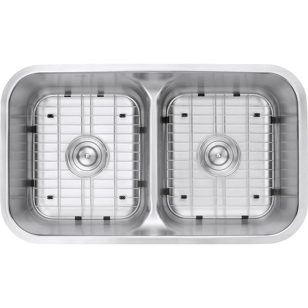 Ruvati 32-inch Low-Divide 50/50 Double Bowl Undermount 16 Gauge Kitchen Sink