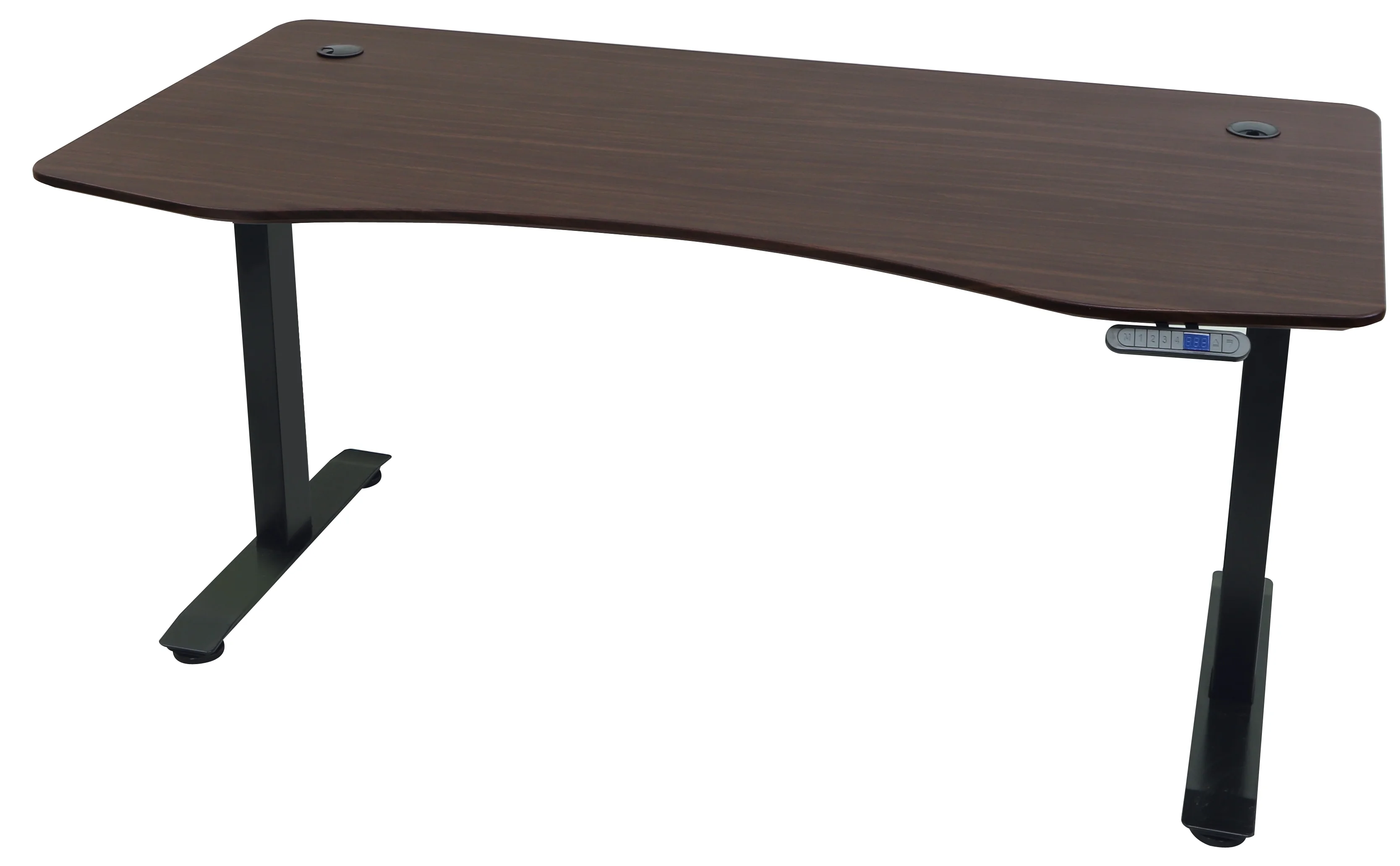 MotionWise Manager Series Dual Motorized Rising Sit/Stand Desk for Home Or Office, American Walnut