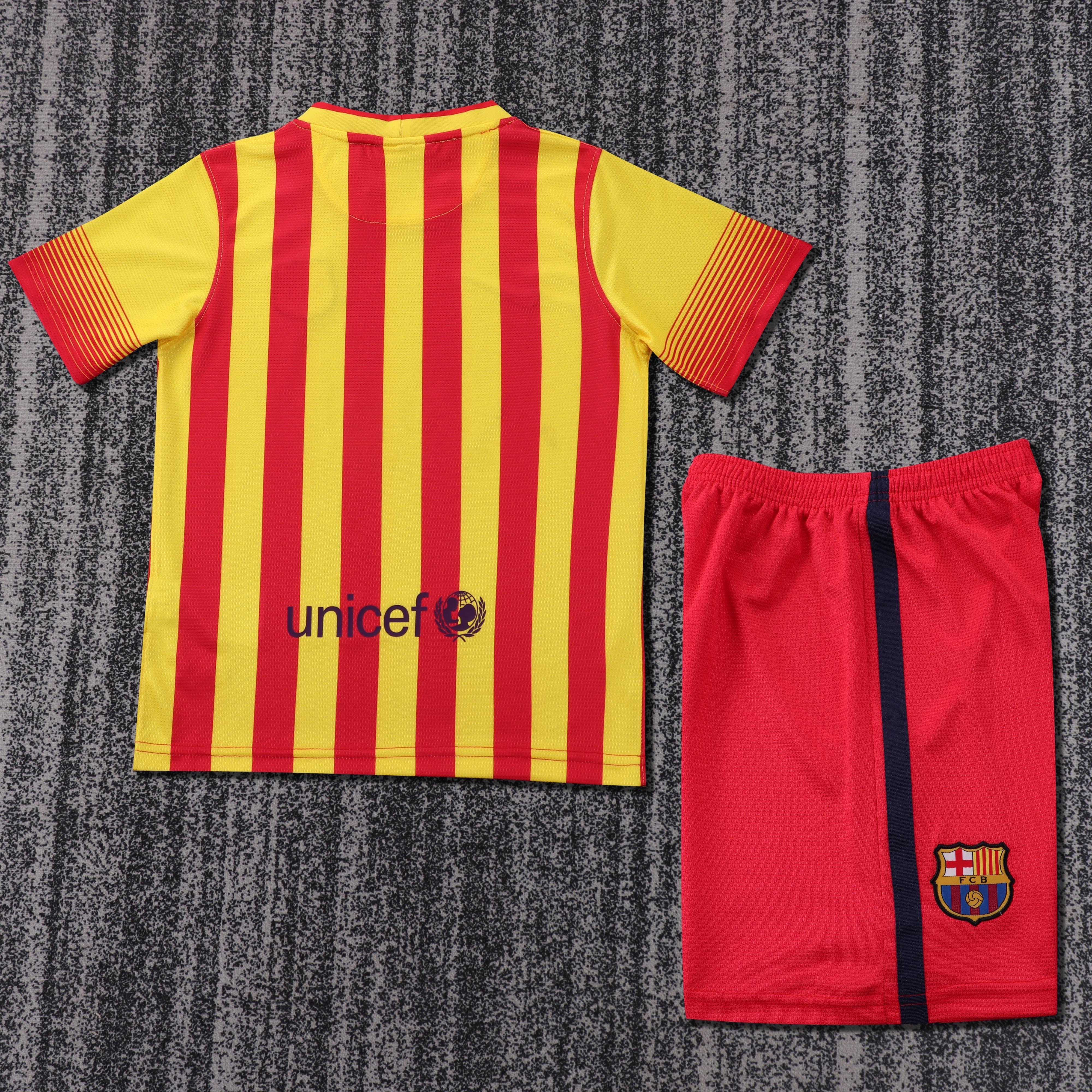 2013-14 Barcelona Away Retro Children's Jersey Set - Fans Edition
