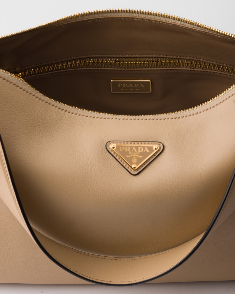 Aim??e Large Leather Shoulder Bag