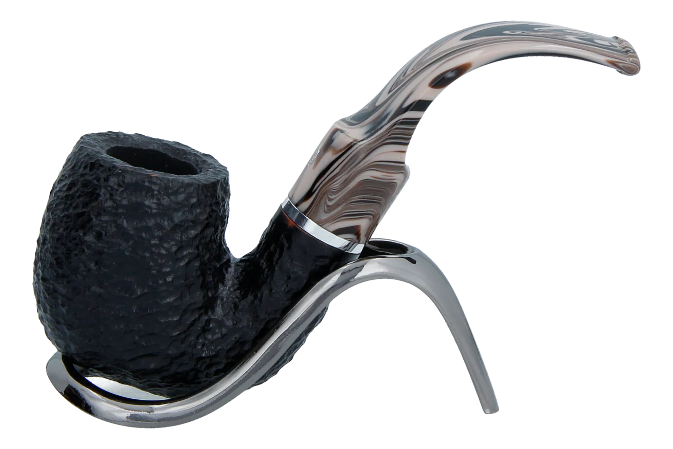 Savinelli Morellina Rustic Black 614R - 6mm Briar Pipe