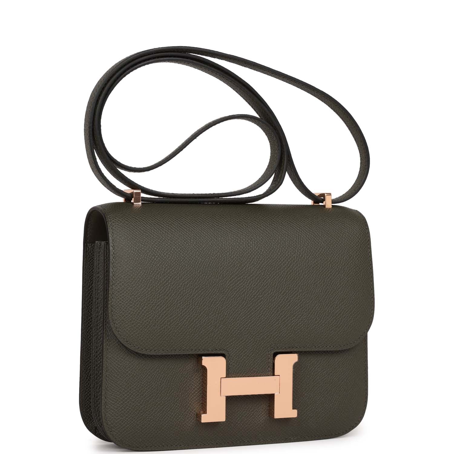 Constance 18 Vert de Gris Epsom Rose Gold Hardware