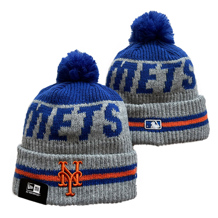 New York Mets Repeat Cuffed Knit Hat with Pom
