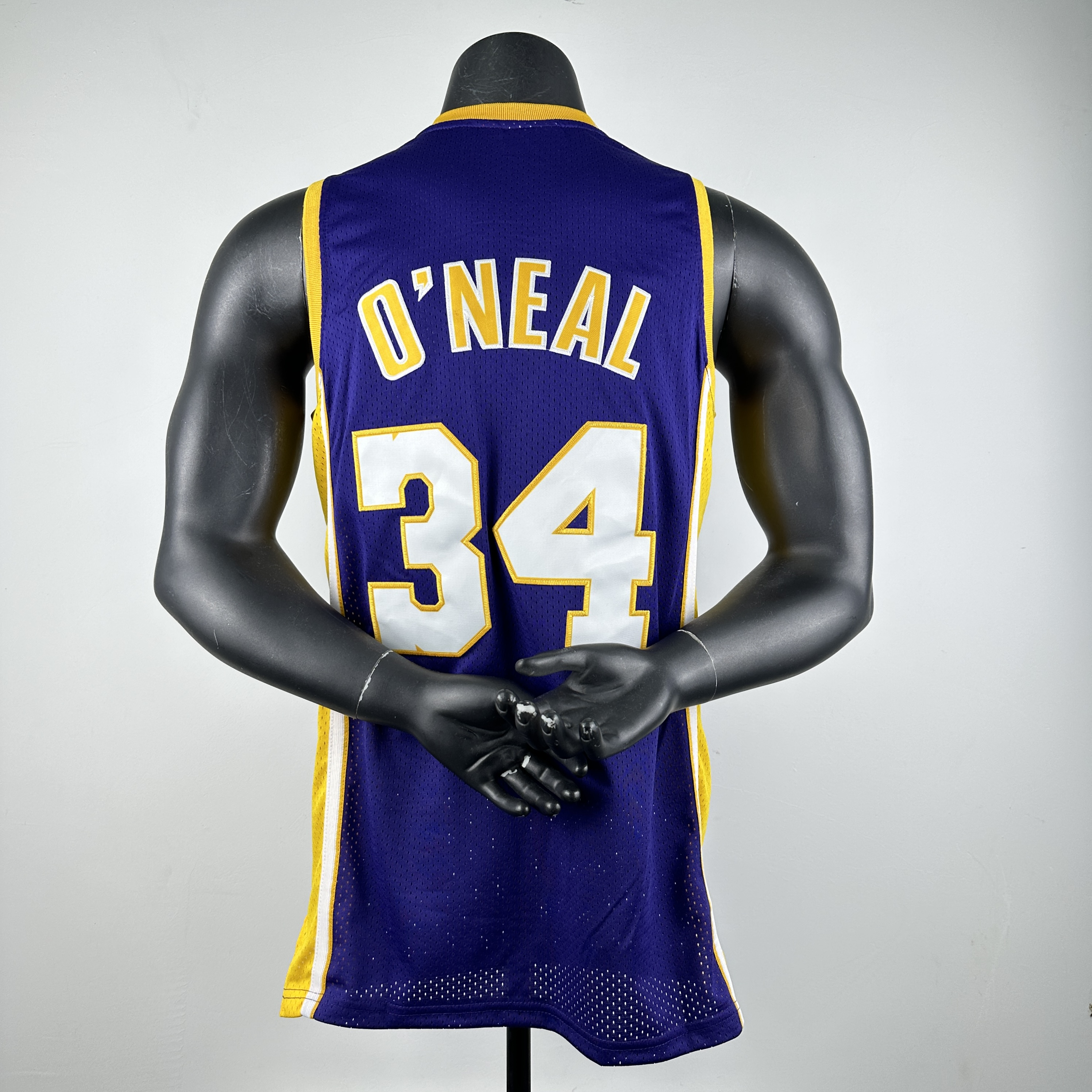 Embroidered MN Retro Jersey Lakers 99/00 Season V-neck Purple No. 34 O'Neal