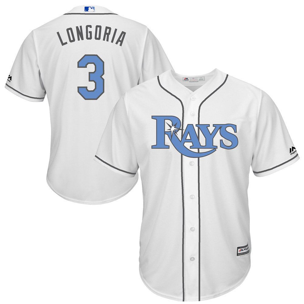 Men's Tampa Bay Rays Evan Longoria Replica Home Jersey - White