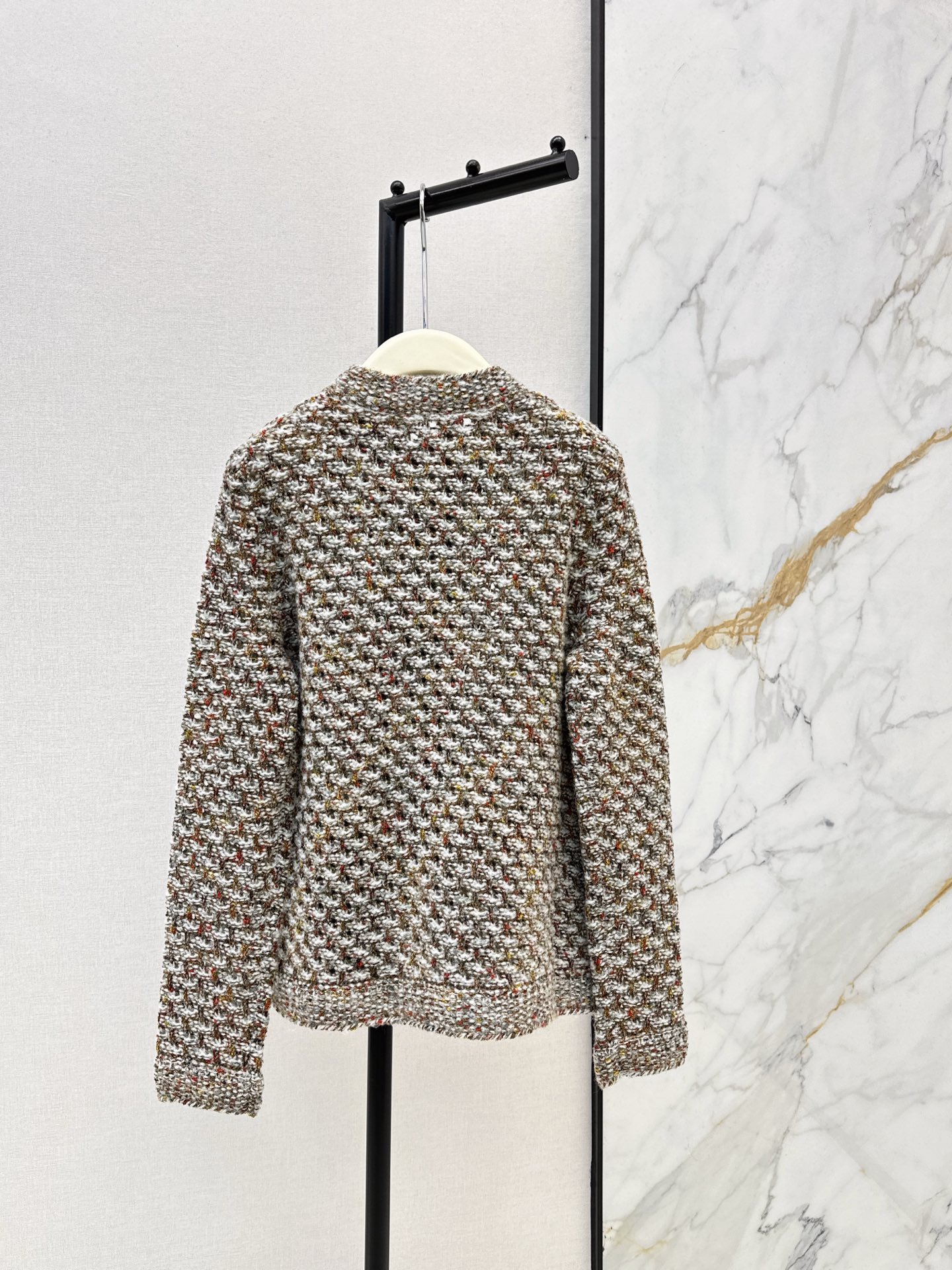 Latest Autumn/Winter Haute Couture Night Sky Fireworks Colored Gauze Crochet Stand Collar Jacket
