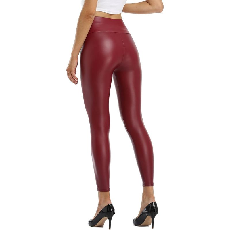Women's Soft Faux Leather Leggings High Waisted