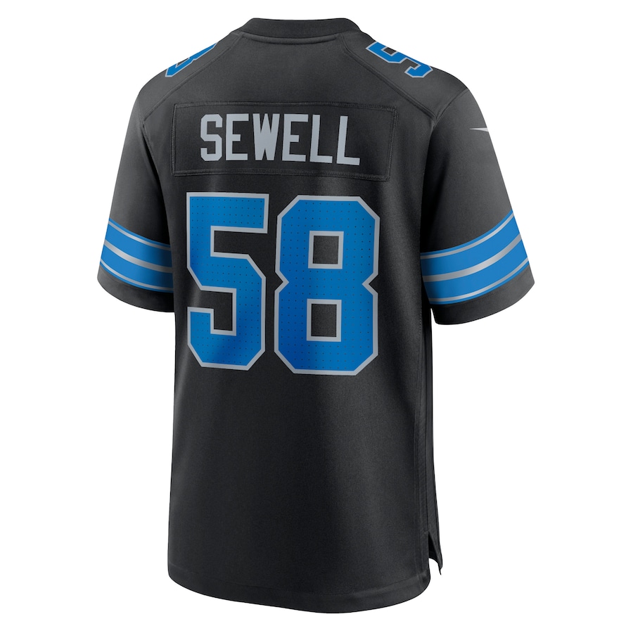 Detroit Lions Penei Sewell Black 2nd Alternate Game Jersey