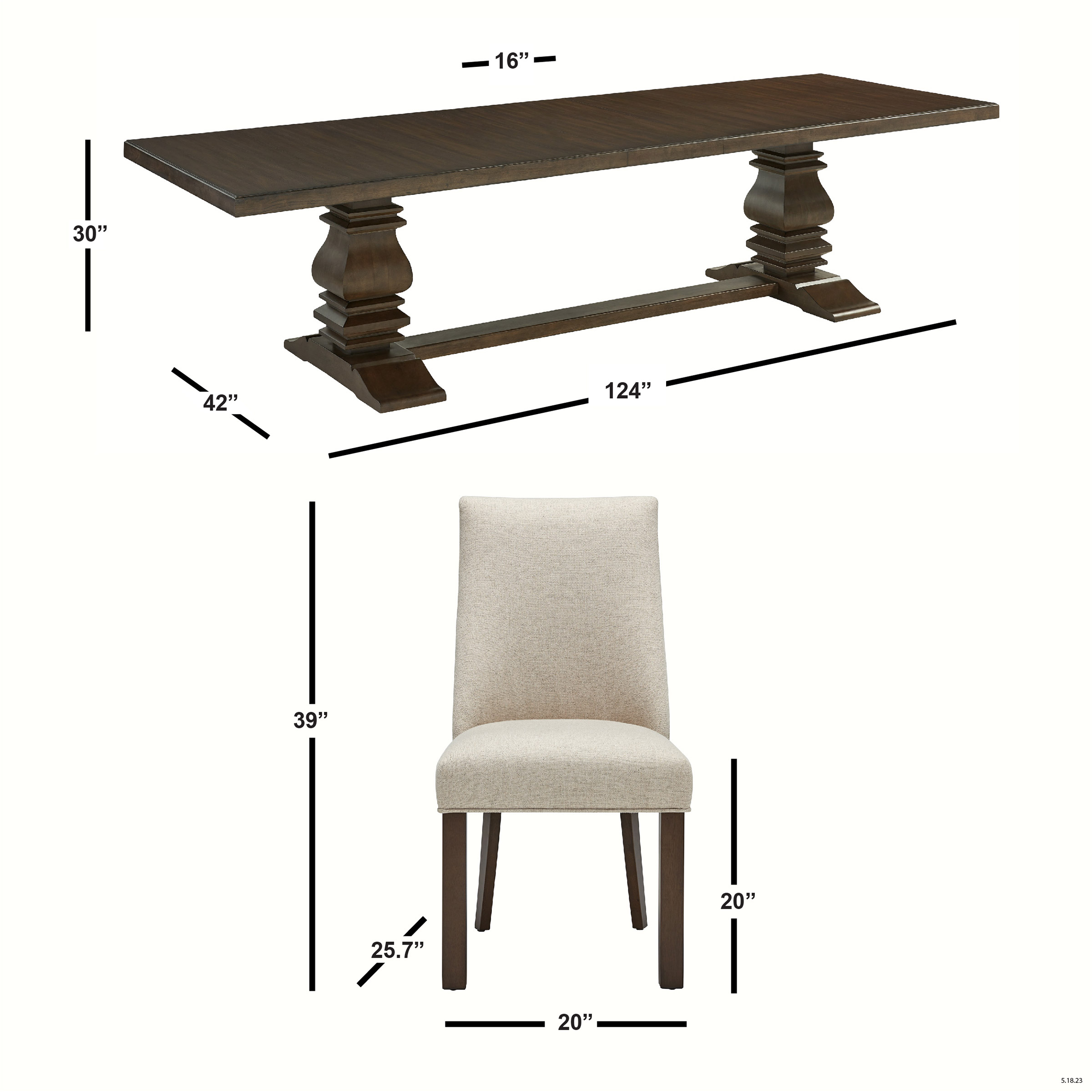 Erma Dining Table and 8 Chairs