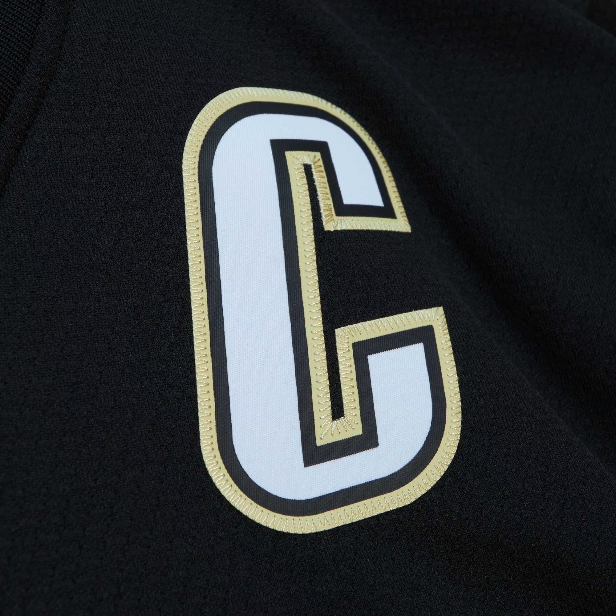 Sidney Crosby Pittsburgh Penguins Mitchell & Ness Captain Patch 2008/09 Blue Line   Jersey – Black