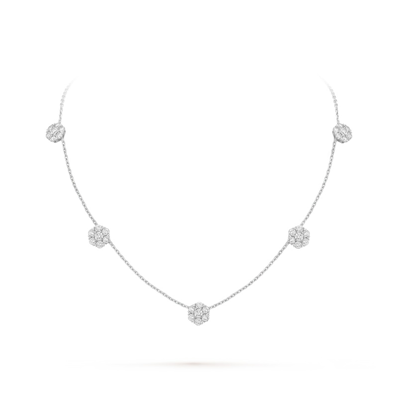 Fleurette necklace, 5 flowers