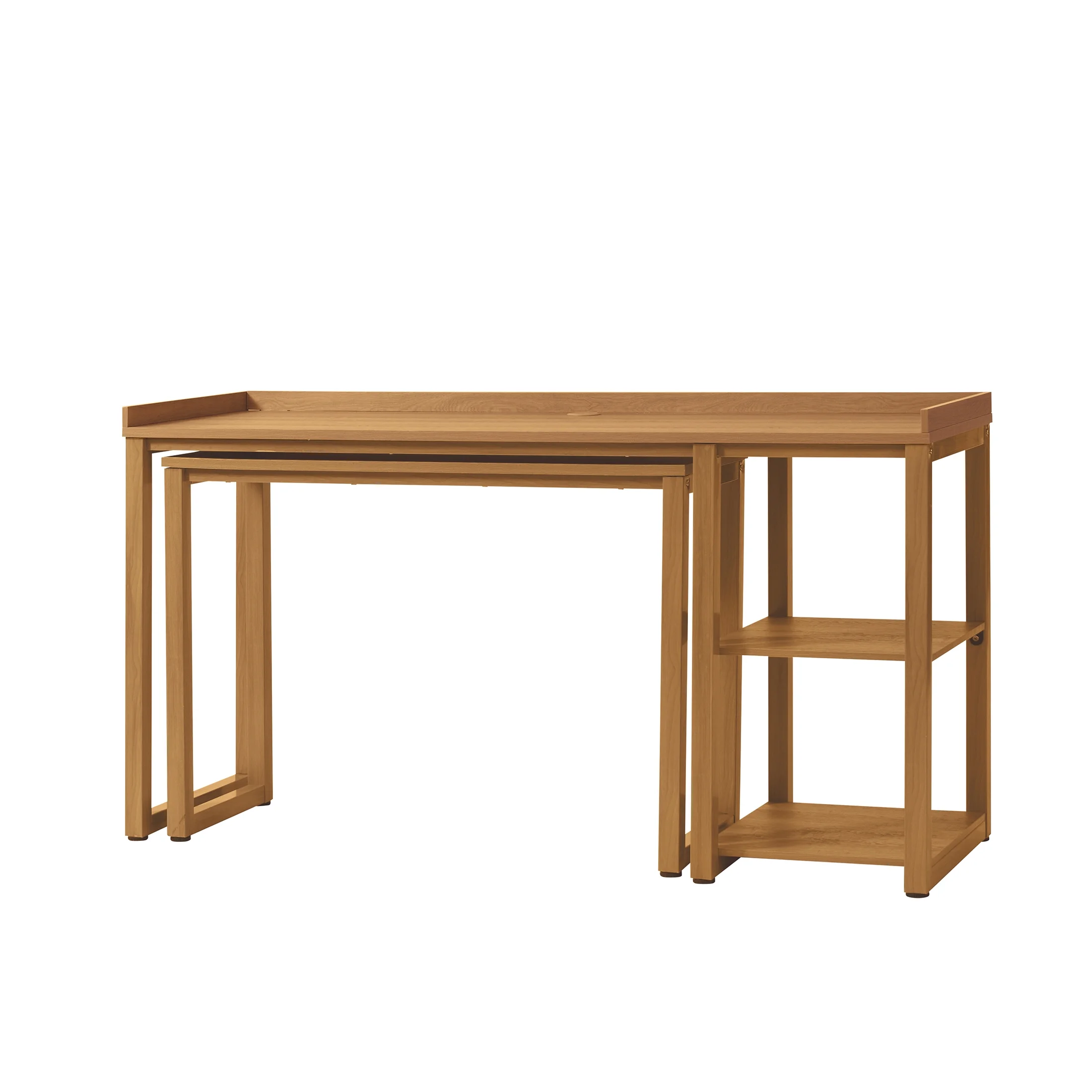Better Homes & Gardens Ezra Modular L Desk with 2-Cube Storage, Walnut Finish