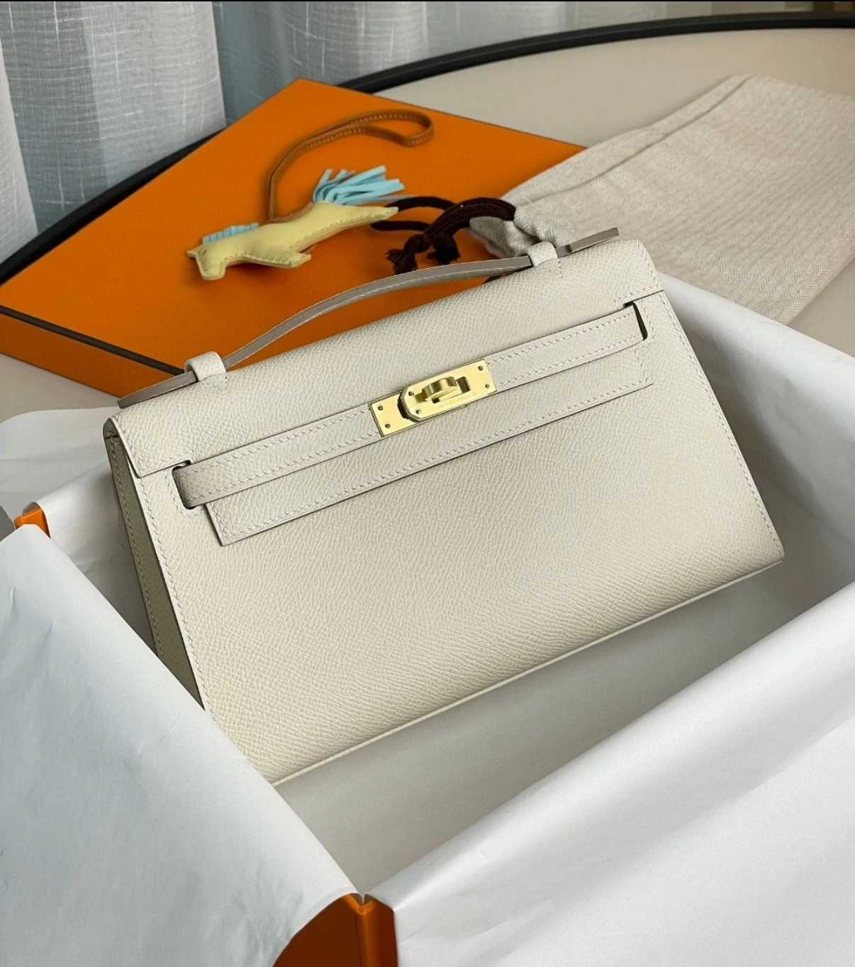 Hermès mini 1 Kelly 19 cream EPSON custom