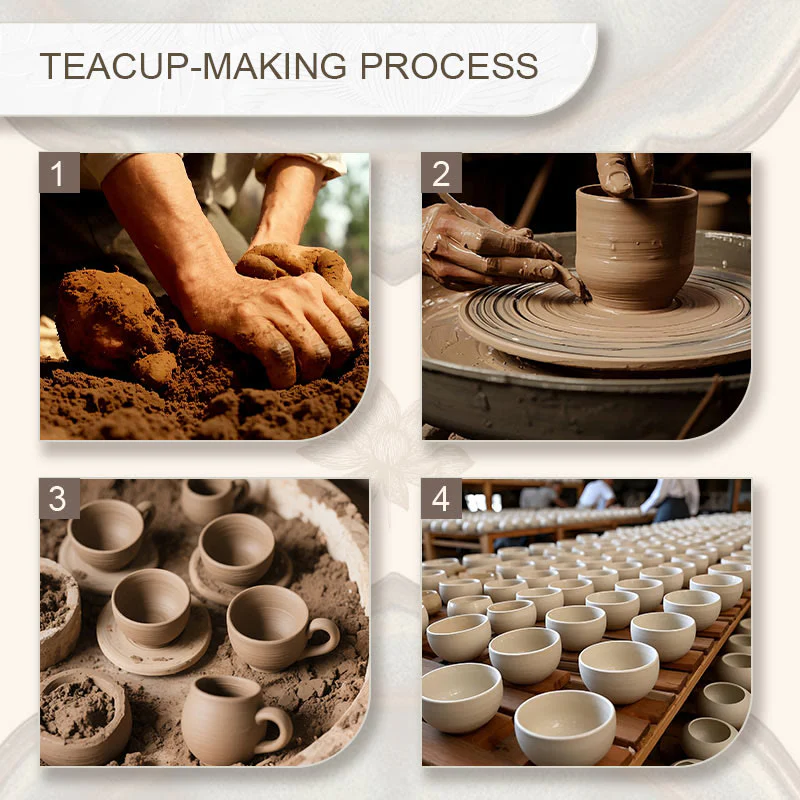 Buddha Stones Cute Cat Yellow Flowers Rabbit Teacup Kung Fu Tea Cup