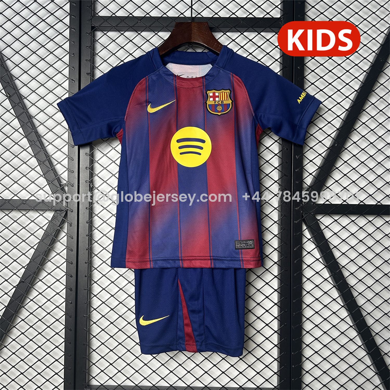 Barcelona 25-26 Home Kids Kit - Fans Version