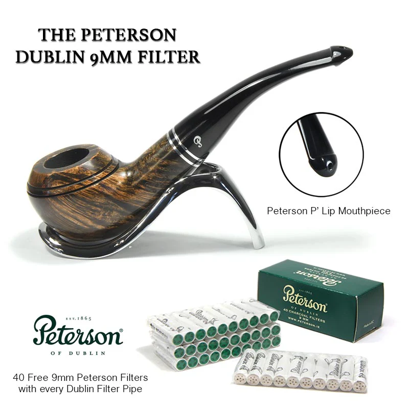 Peterson of Dublin Dublin Briar Smoking Pipe - Shape No.999 - 9mm