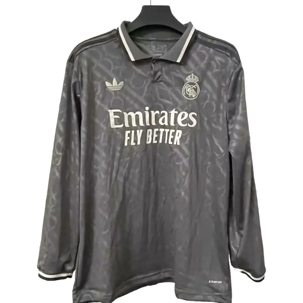 2024/25 Real Madrid Second Away Long Sleeve Jersey - Fans Edition