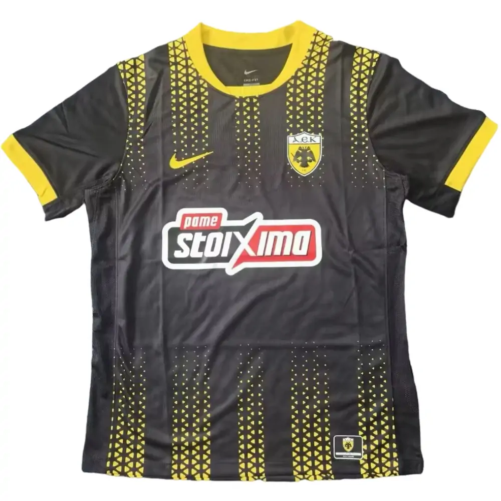 2025-2026 Greek Super League Athens Away Black Jersey - Fan Edition