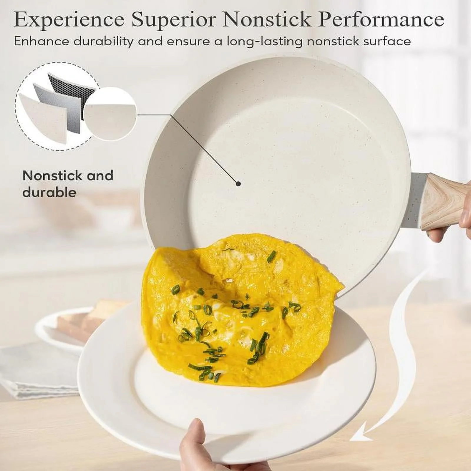 12pcs Pots and Pans Set Non Stick Kitchen Cookware Sets Induction Cookware Nonstick Granite Cooking Set with Frying Pans, Saucepans, Steamer