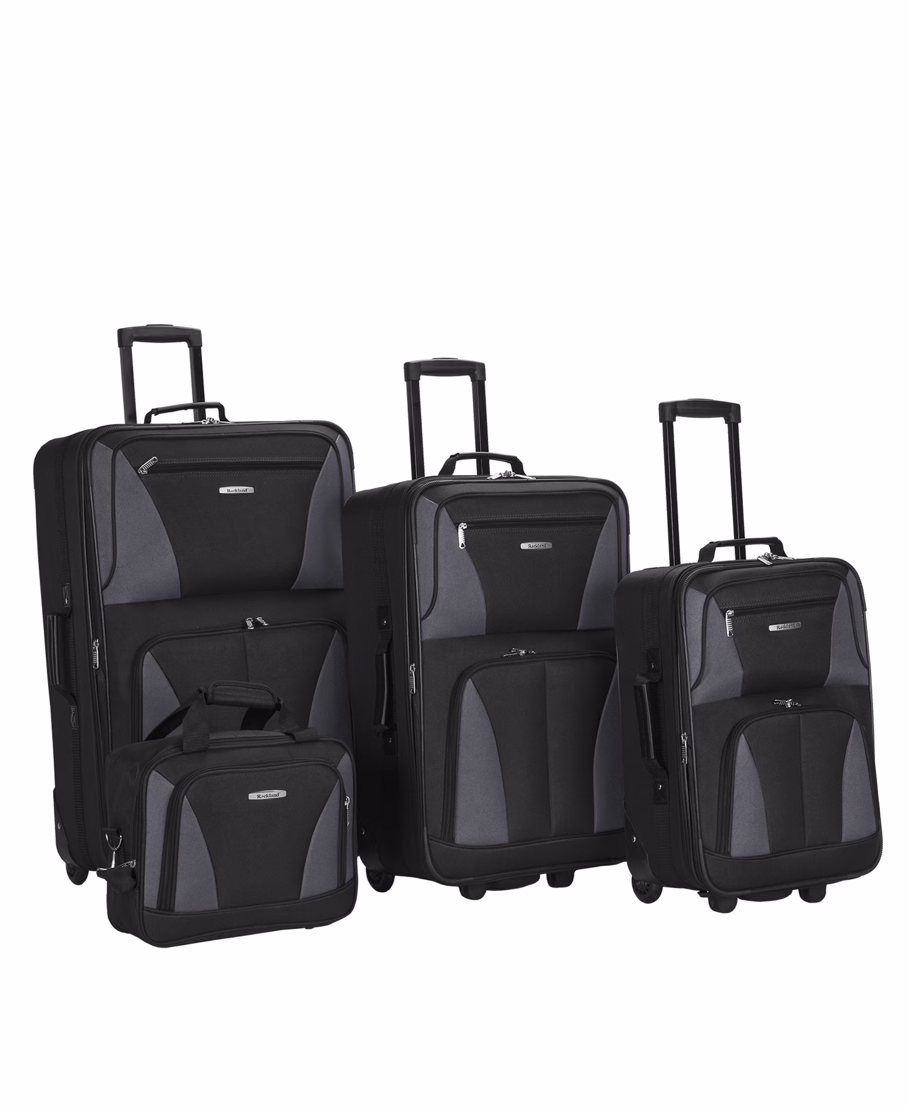Rockland Luggage Journey 4 Piece Softside Expandable Luggage Set, F32