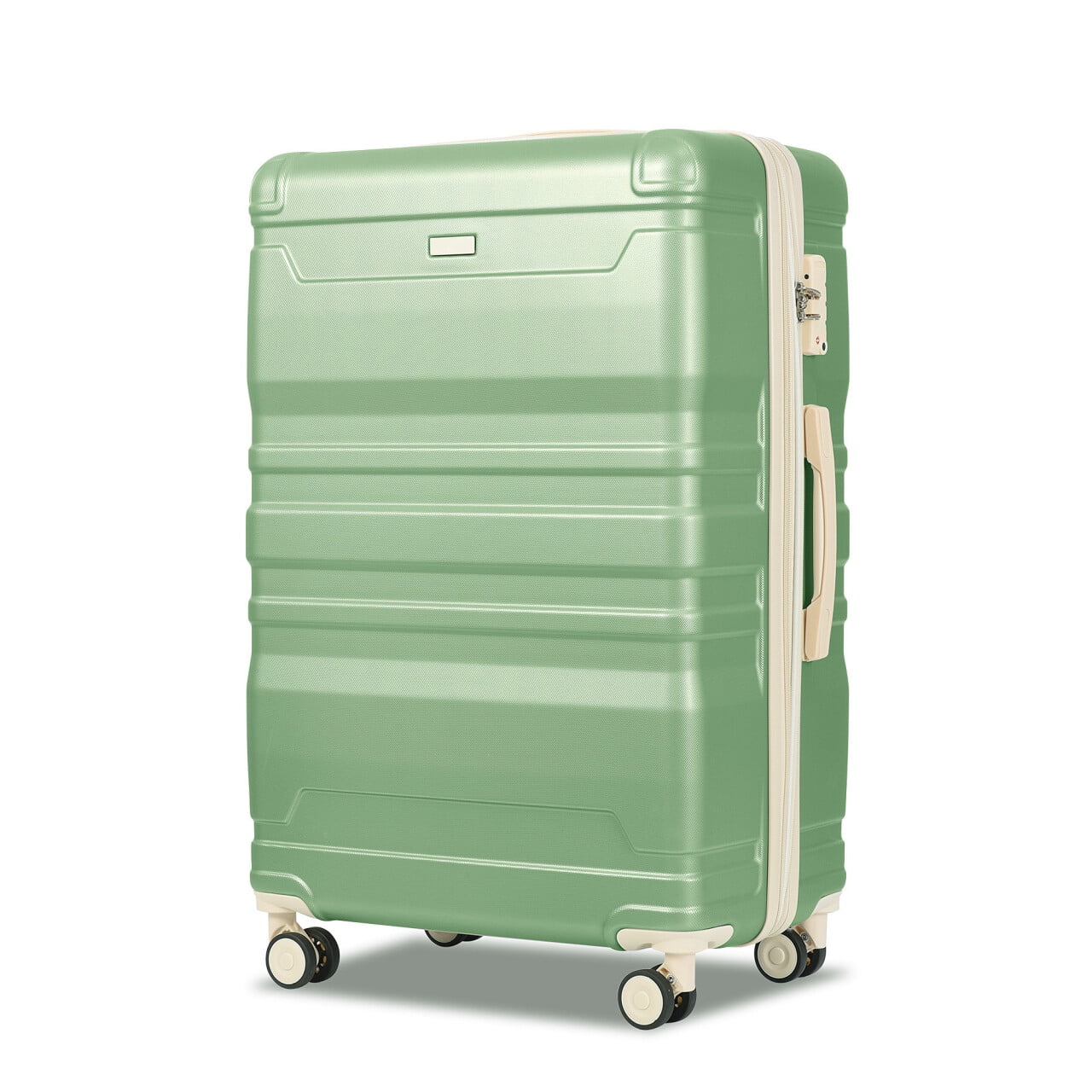 Luggage Sets New Model Expandable ABS Hardshell 3pcs Clearance Luggage Hardside Lightweight Durable Suitcase sets Spinner Wheels Suitcase with TSA Lock 20''24''28''(blue and brown)