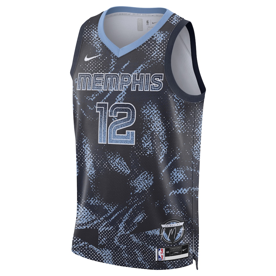 Unisex Memphis Grizzlies Ja Morant Navy 2025 Select Series Swingman Jersey