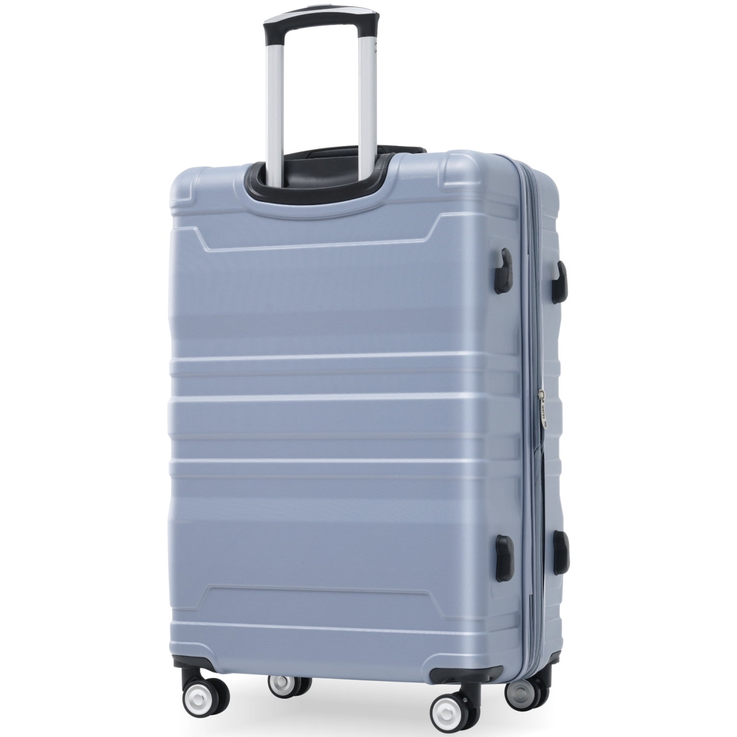 Luggage Sets New Model Expandable ABS Hardshell 3pcs Clearance Luggage Hardside Lightweight Durable Suitcase sets Spinner Wheels Suitcase with TSA Lock 20''24''28''(blue and brown)