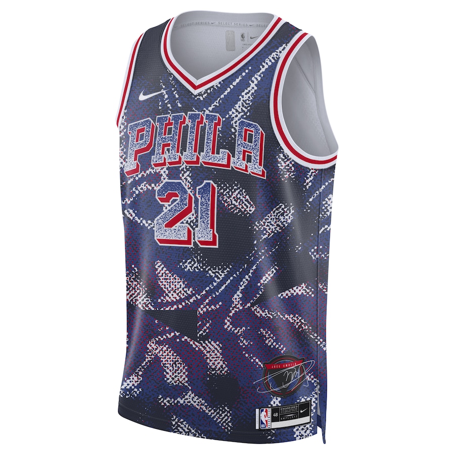 Unisex Philadelphia 76ers Joel Embiid Navy 2025 Select Series Swingman Jersey