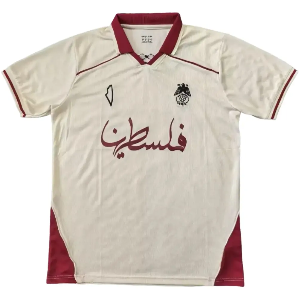 2025-26 Palestine Wine Red No. 17 Jersey - Fan Edition