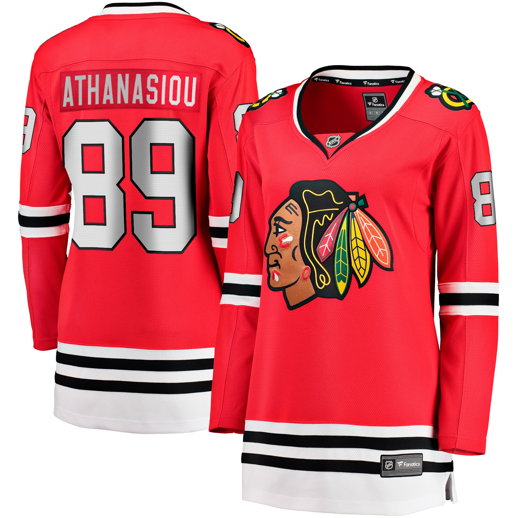 Andreas Athanasiou Chicago Blackhawks Fanatics Women’s Home Breakaway   Jersey – Red