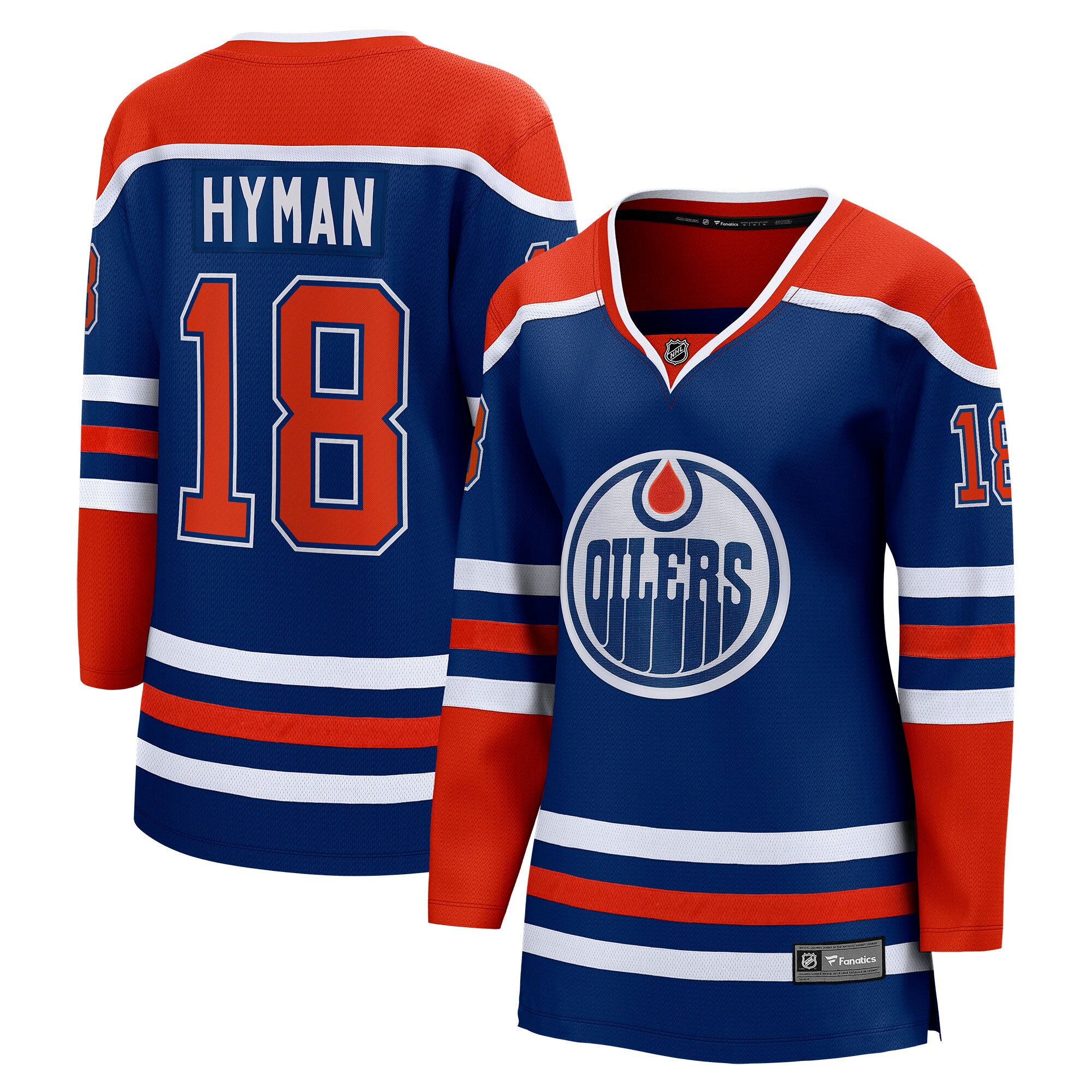 Zach Hyman Edmonton Oilers Fanatics Women’s Home Breakaway   Jersey – Royal