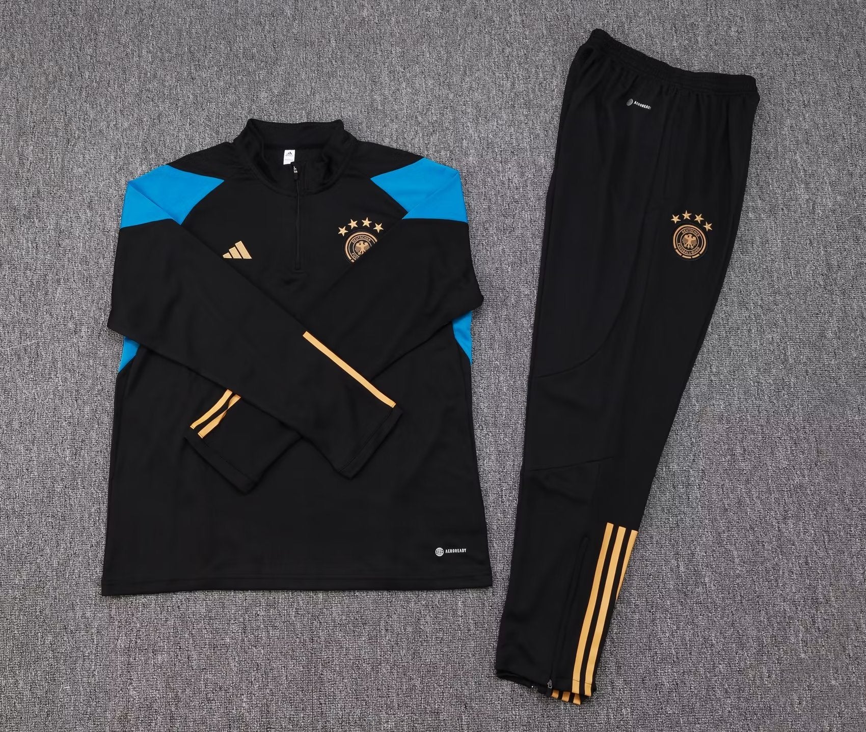 2023/2024 Germany Half-Pull Training Suit Black Football Shirt 1:1 Thai Quality