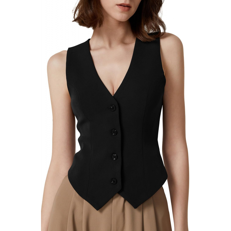 Women's V Neck Vest Top Sleeveless
