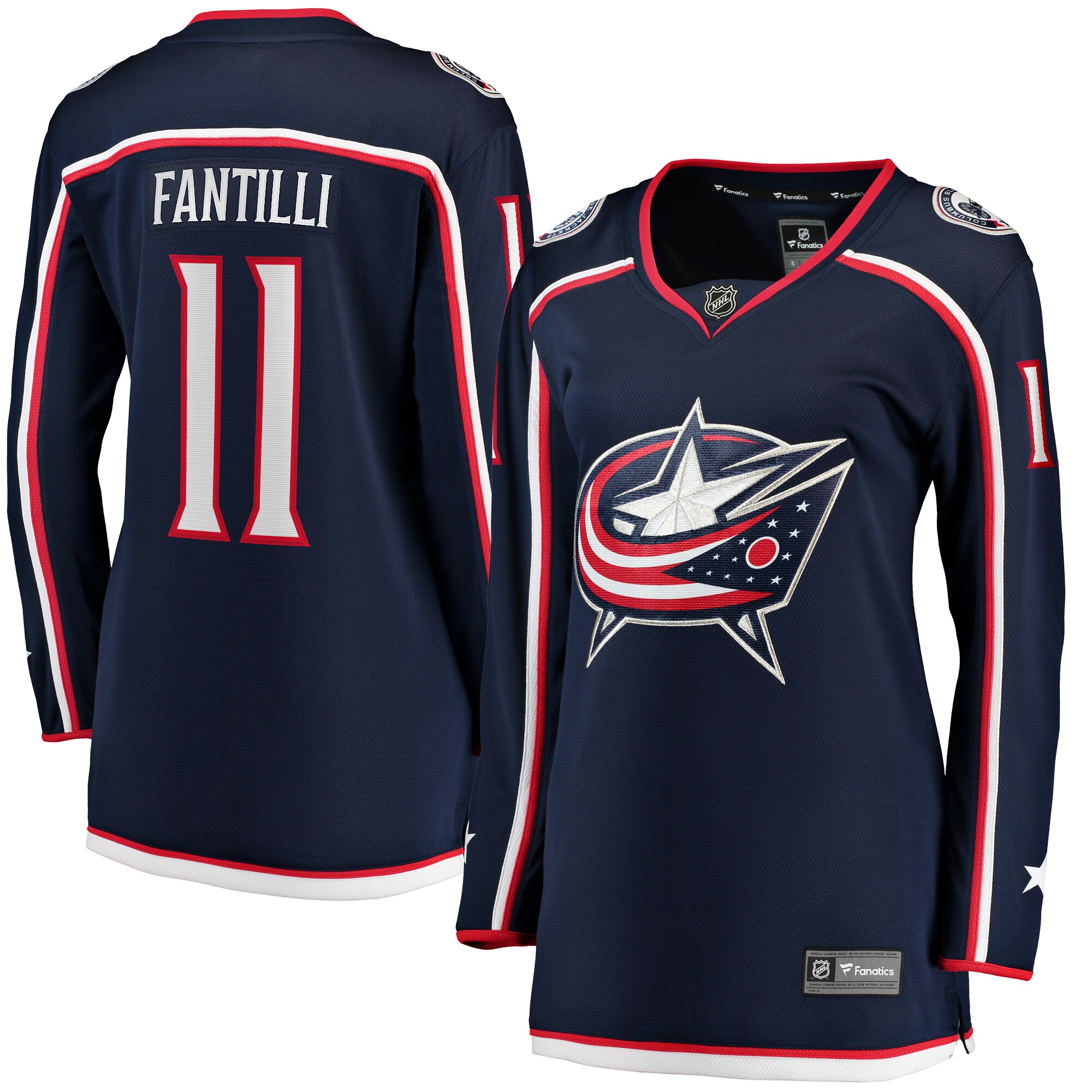 Adam Fantilli Columbus Blue Jackets Fanatics Women’s Home Breakaway   Jersey – Navy