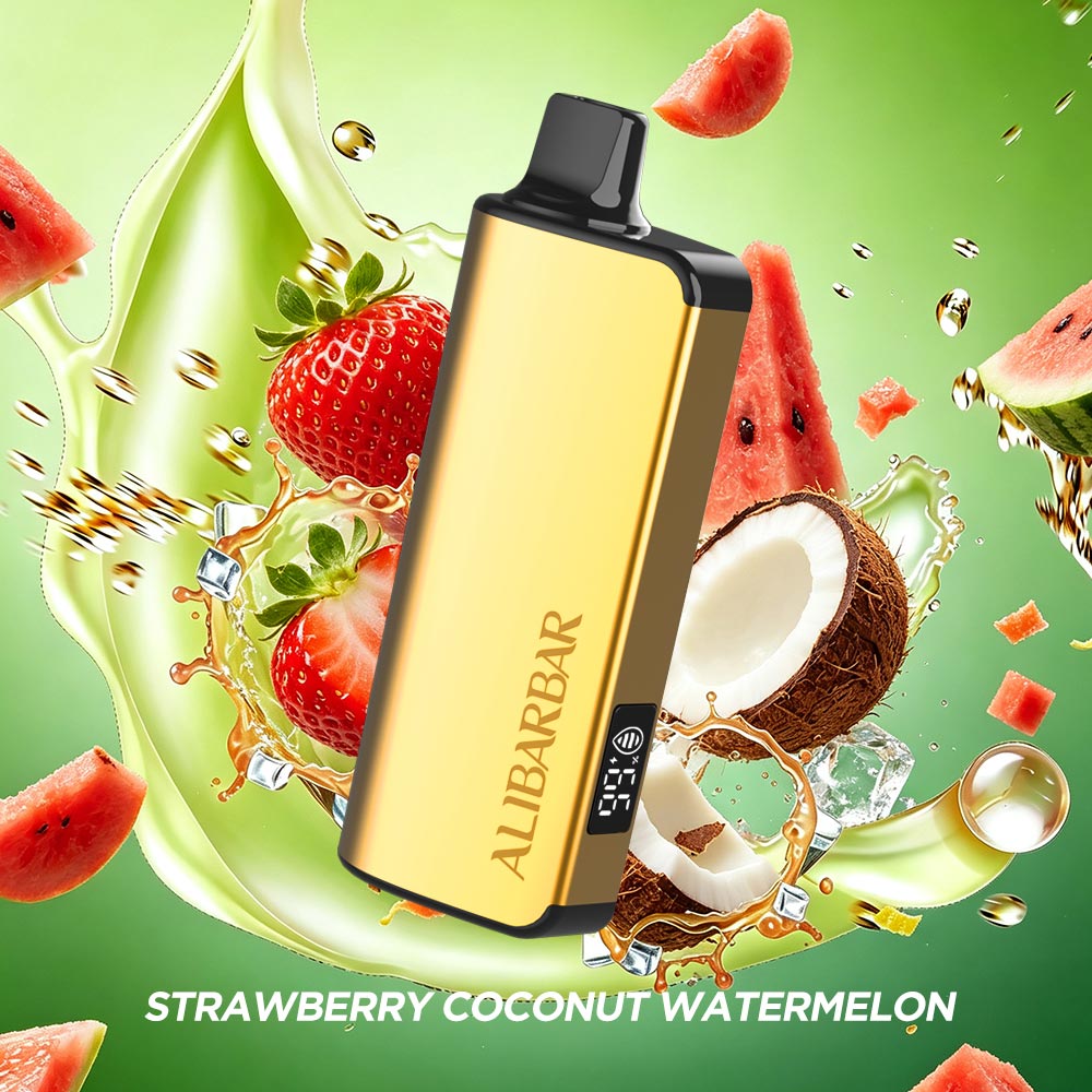 STRAWBERRY COCONUT WATERMELON - ALIBARBAR INGOT 9000 Puffs