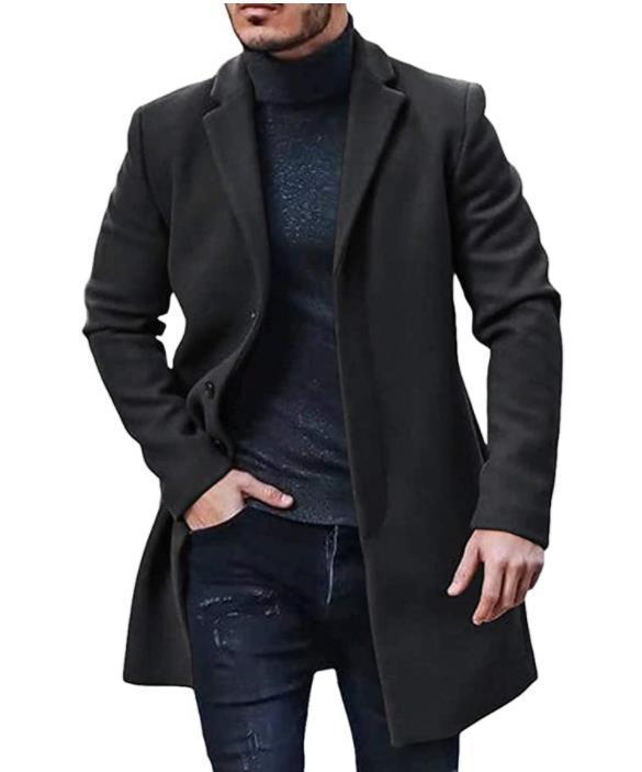 European style woolen coat woolen windbreaker for men