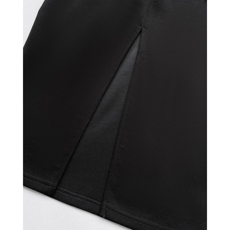 Women's Sexy Bodycon Midi Dress Mock Neck Long
