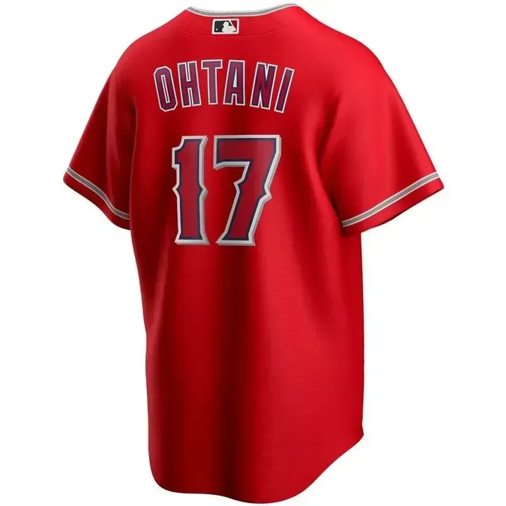 Mens Los Angeles Angels  Shohei Ohtani Cool Base Replica Jersey Red