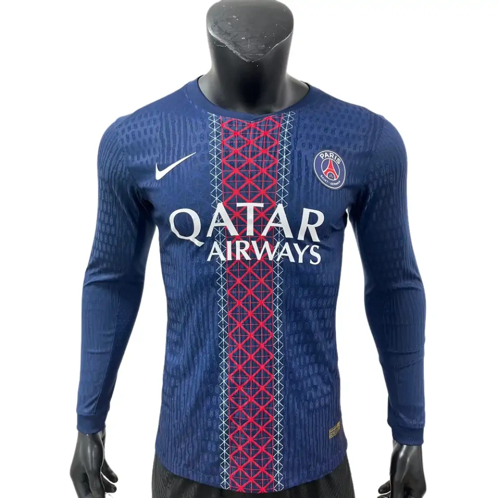 2025-26 Paris Saint Germain Home Long Sleeve Jersey - Player Version