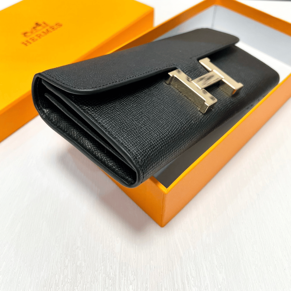 Hermès Constance Long Wallet Black 7.5 Inches
