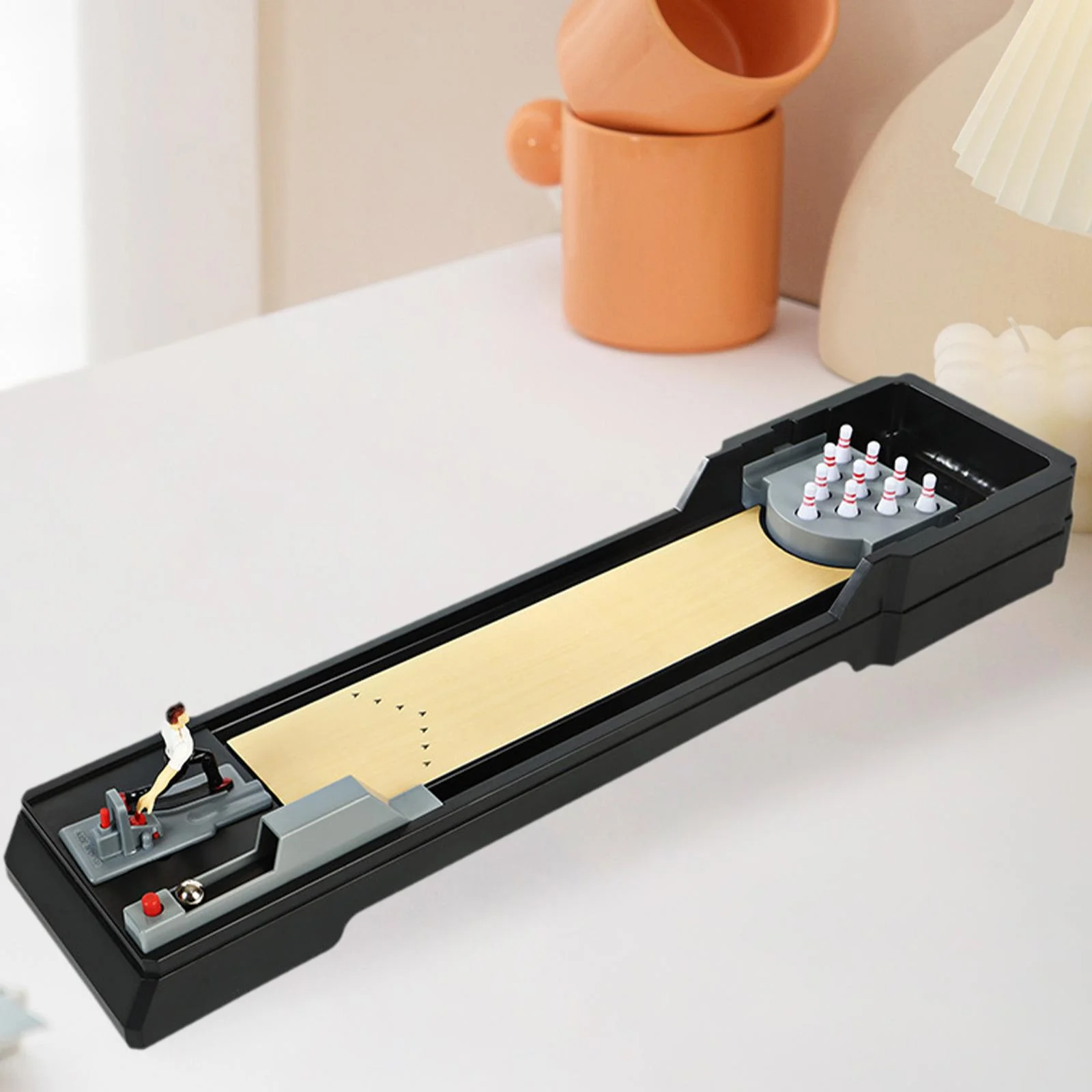 Kuntesetty Tabletop Bowling Game Arcade Desktop Game Office Desk Toy Relax Mini Bowling Set