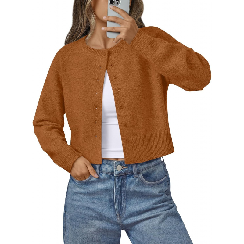 Women's Lightweight Cardigan Cropped Knit Fall Cute Sweaters 2026