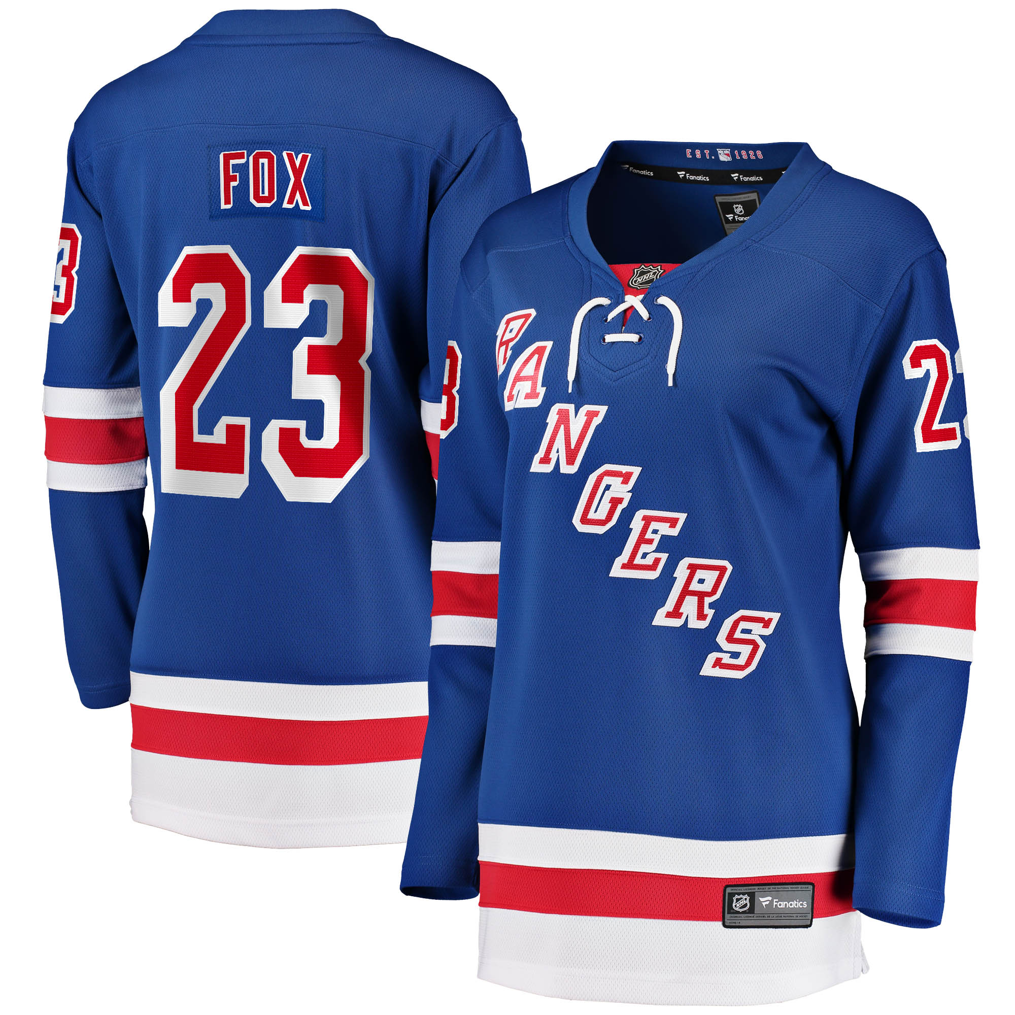 Adam Fox New York Rangers Fanatics Women’s Home Breakaway Jersey – Blue