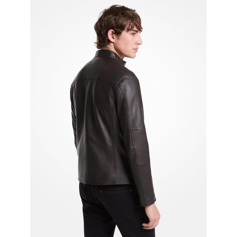 Men's Leather Racer Jacket