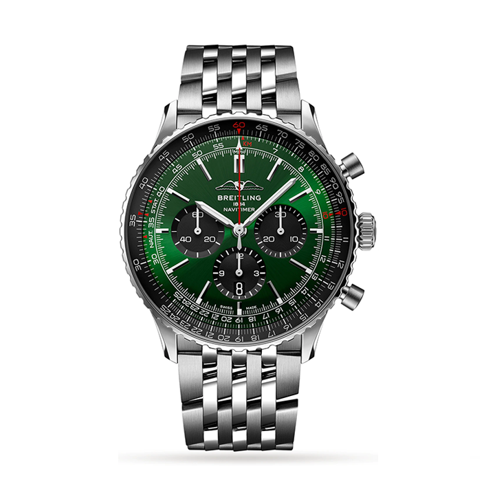 【Super Clone】【VIP Advanced customized version】--Breitling AB0137241L1A1 Navitimer B01 Green Dial - Νew