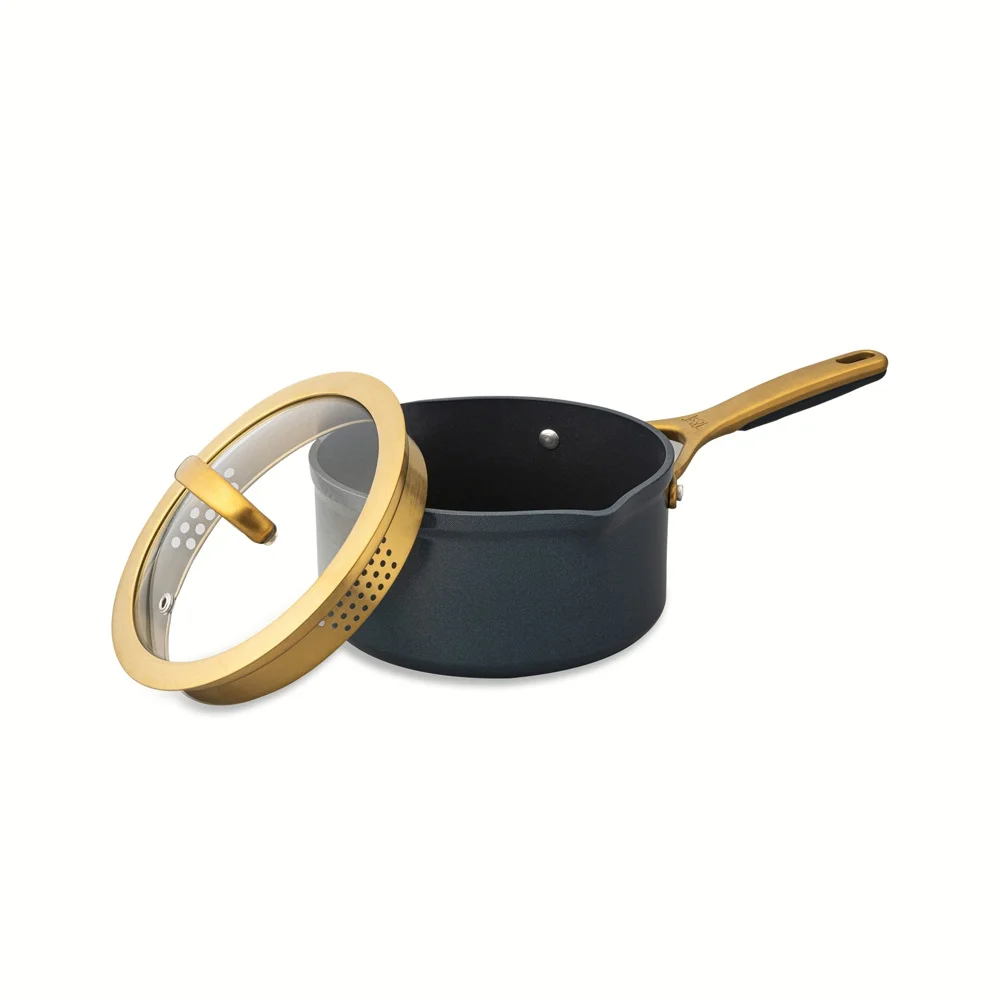 Thyme & Table 12-Piece Non-Stick Supreme Cookware Set, Pots and Pans Set - Cream